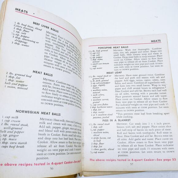Vintage National Presto Cooker Model 40 Recipe Book Cookbook (4d) - Picture 5 of 9